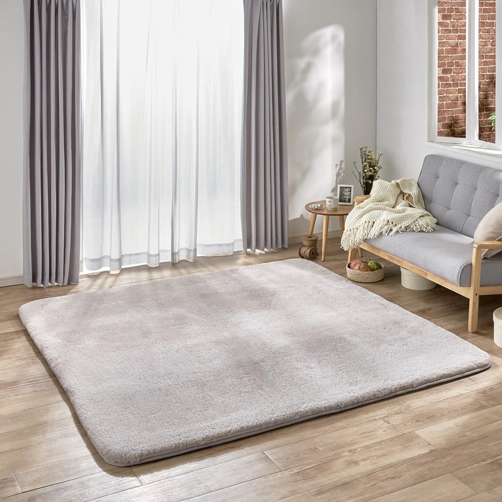 Amazon｜カインズ(CAINZ) 防音極厚ラグ ネージュ モカ 200×240cm｜ラグ