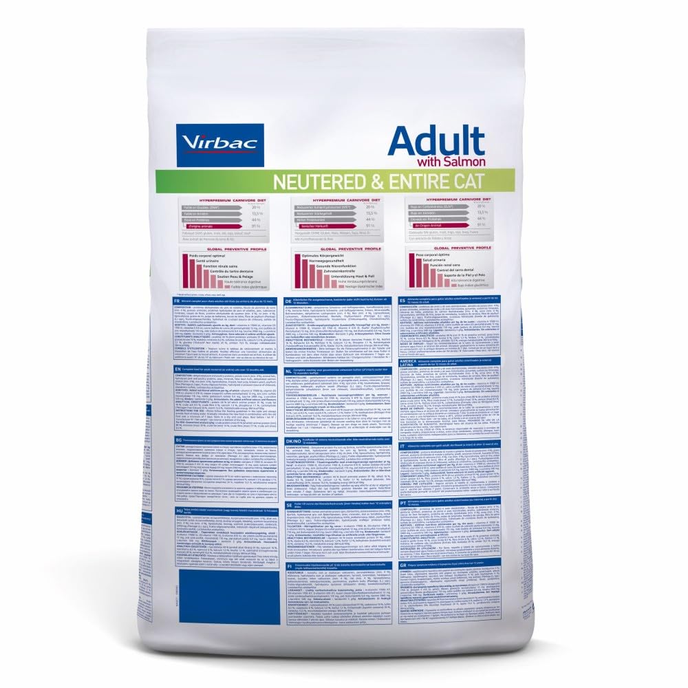 Hpm Virbac Feline Adult Neutered Entire Salmon 7Kg