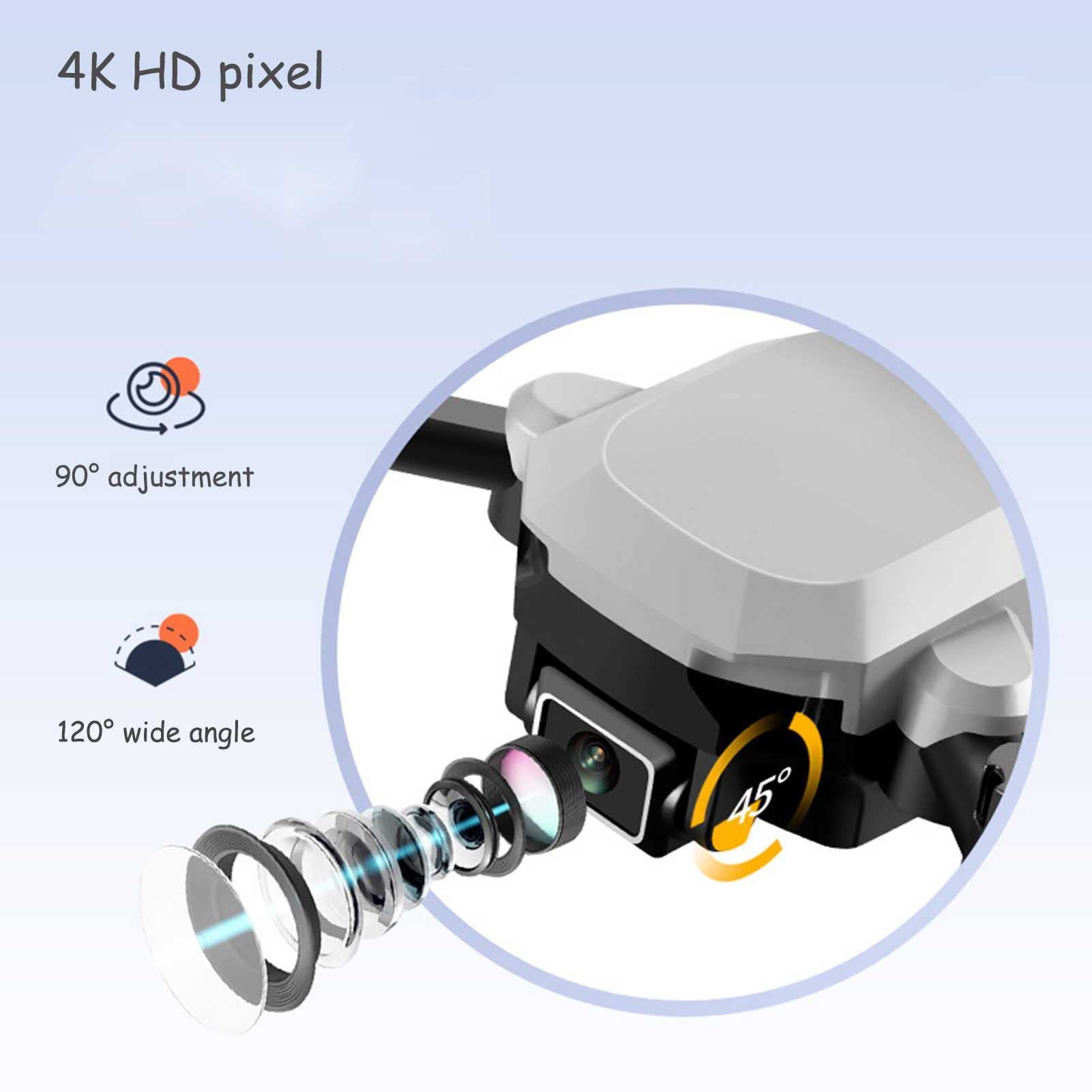 Mini Drone with Camera for Adults 4K Ultralight Foldable Quadcopter with Optical Flow Localization 1 Direction of Obstacle Sensing One-Key Start/Return Trajectory Flight (4k 3 BATTERIES)