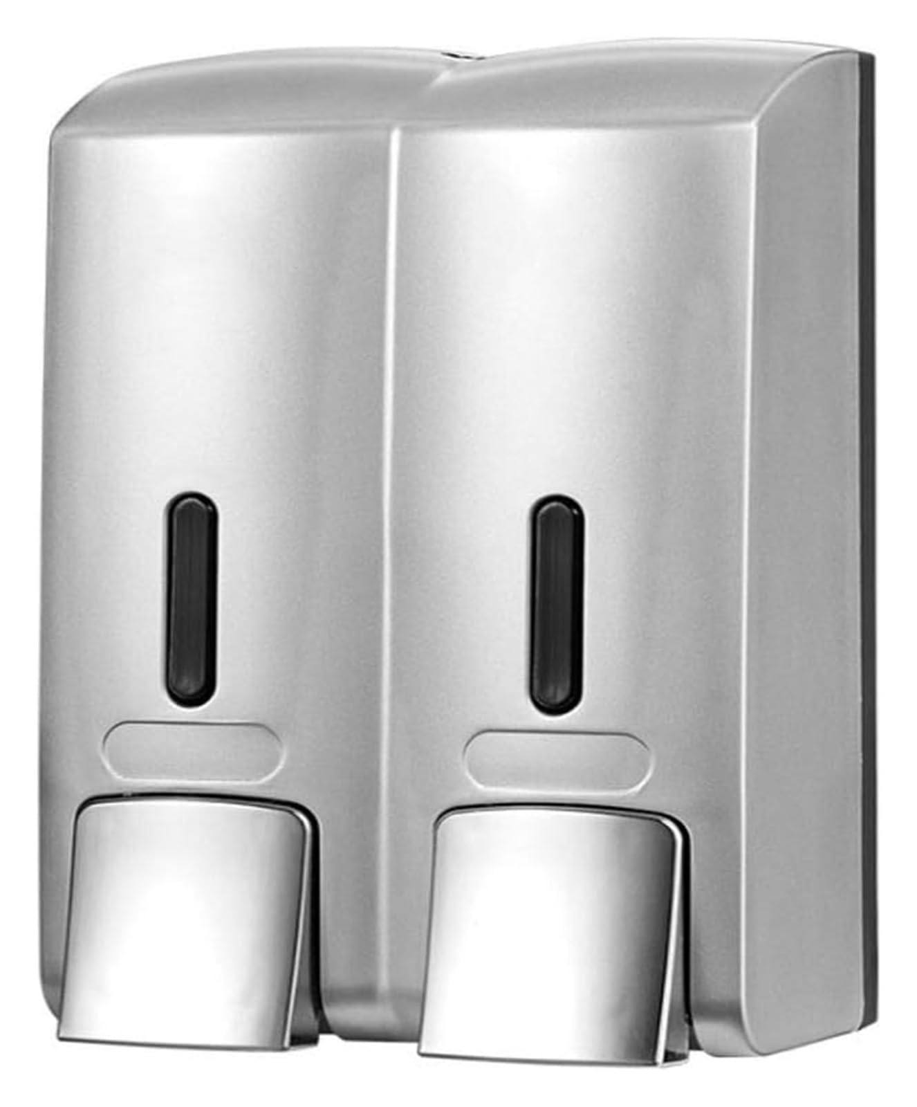Wall Mounted Liquid Container, Manual Wall Mounted Soap Dispenser 1pcs Shampoo Shower Gel Kitchen Bath Hotel Multi 300ml(Silver,600ml)
