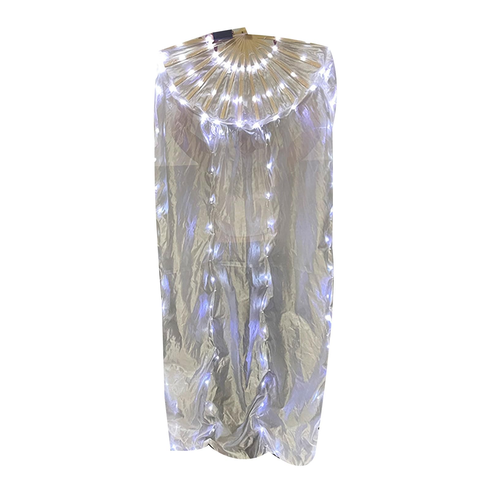 Hsioluted Right Hand Belly Dance Fan LED Illuminated Dancing Fan 1PC for Artistic Stage and Special Occasions LED Belly Dance