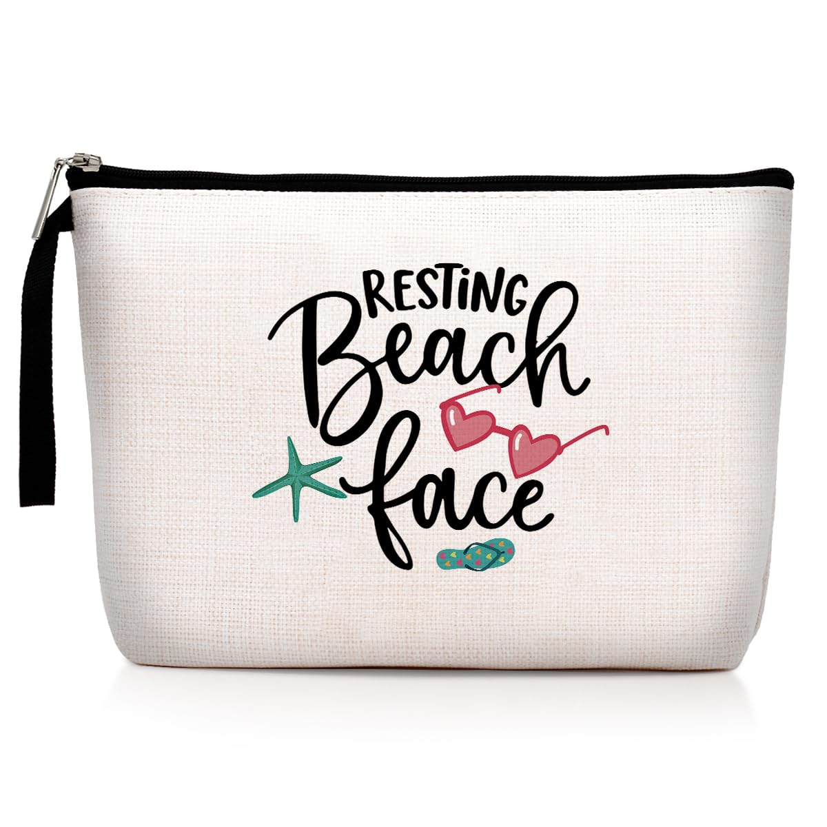 Hanamiya Na Beach Vacation Cosmetic Bag Girls Trip Gifts Favors, Beach Stuff Makeup Bag, Ocean Gifts Weekend Bag, Friendship for Women Girls, Summer