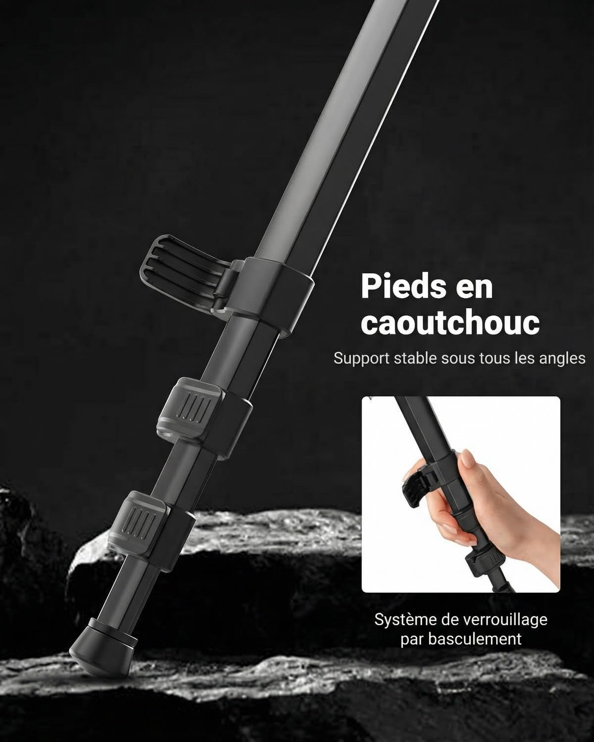NEEWER Basics 66.5"/169cm Trépied Voyage pour Appareil Photo, Support léger et Portable pour Reflex numérique avec rotule, Plaque QR Arca, Support pour téléphone Portable, Charge maximale 11 LB, TP12