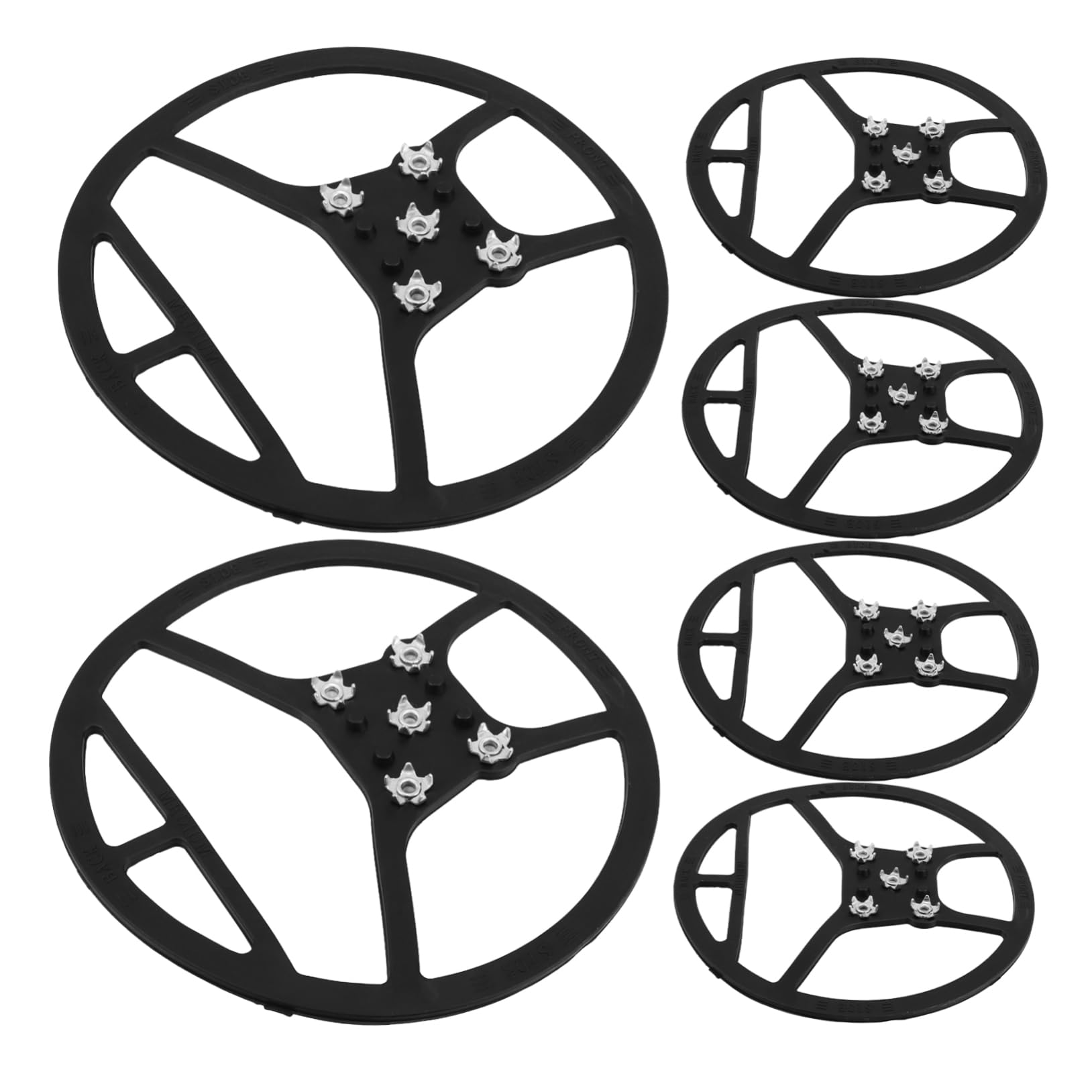 Toddmomy 6pcs Ice Cleats for Shoes and Boots Non- Snow Grippers Portable Traction Spikes for Hiking Mountaineering and Skiing Lightweight and Outdoor Equipment