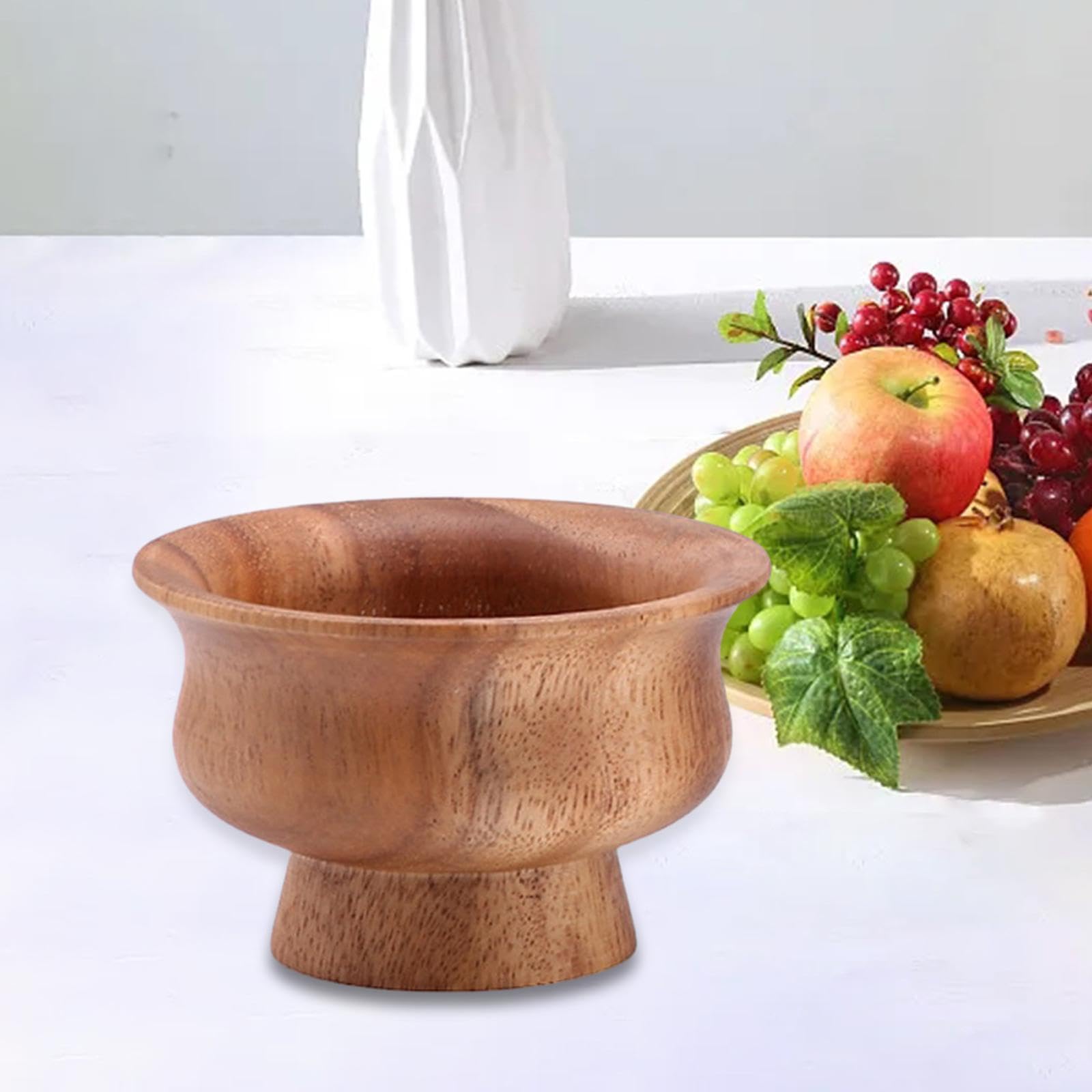 perfk Ciotola per Potpourri Ciotola Decorativa Ciotola per zuppa Multifunzione Fatta a Mano Facilmente Pulita per Bambini Ciotola per Punch in Legno per, Grande