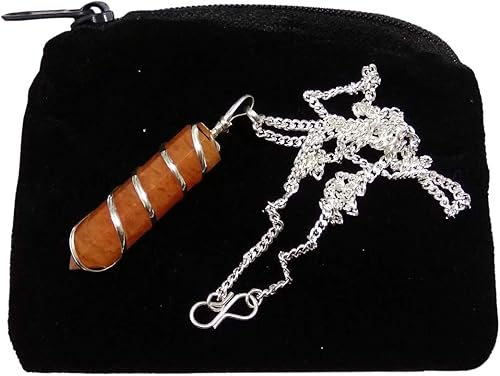 Miniatura 10 de GEMSCITE - Hermoso collar con dije de cristal crudo, piedra auténtica curativa sobre plata chapada en plata, cadena de 20 pulgadas, dije curativo de