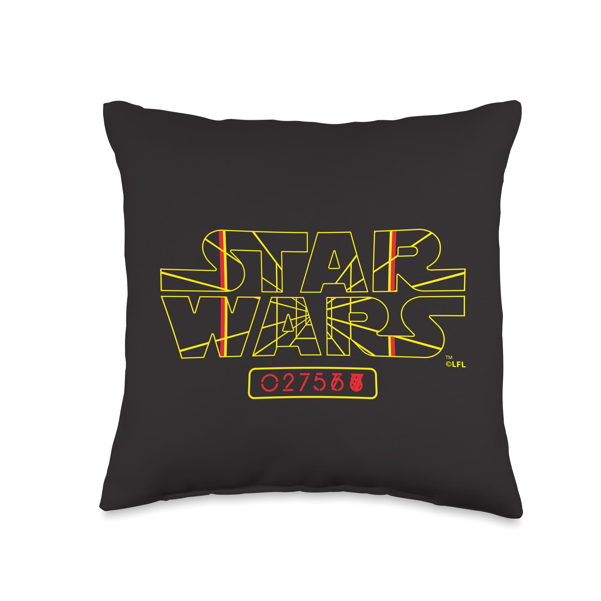 Coussin Star Wars logo X-Wing Starfighter targeting screen decoration canape multicolore 40x40