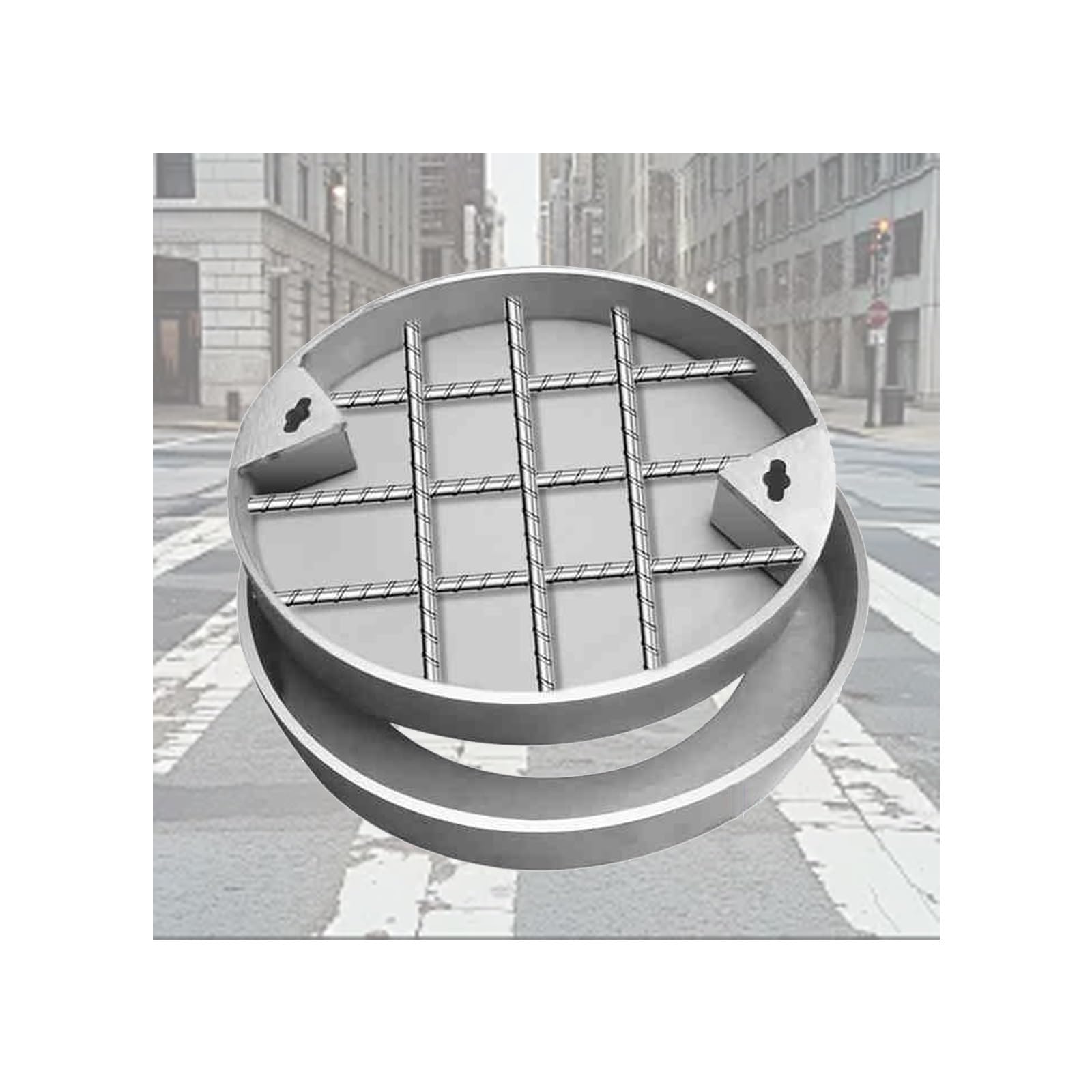 Nviusdsj One Color Manhole Covers, Has Excellent Load-Bearing Capacity And Impact Resistance(50 * 50 * 5Cm/19.6 * 19.6 * 1.96In)