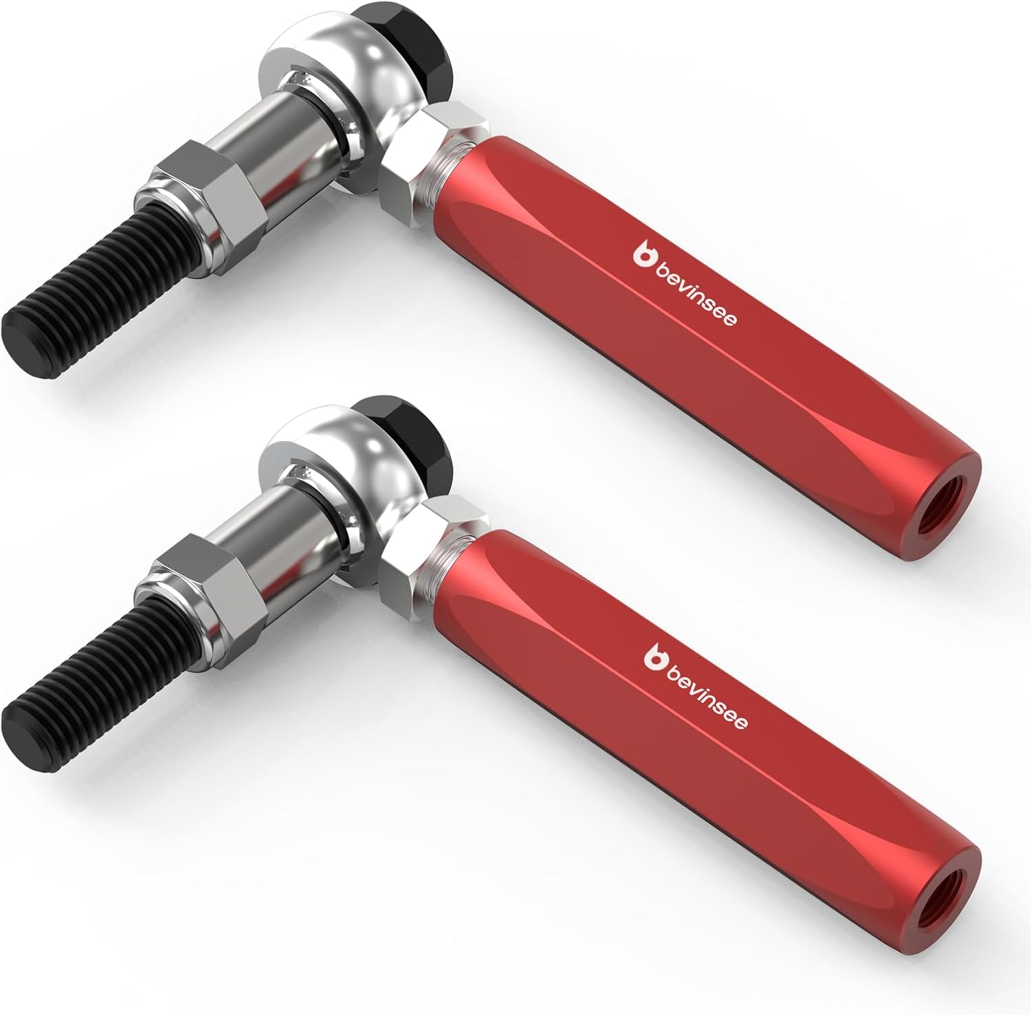 Bevinsee Maximum Bump Steer Kit Adjustable 79-93 Compatible with Ford Mustang, Power Rack Outer Tie Rod End Kits for GT V8 Roush & Saleen Vehicles