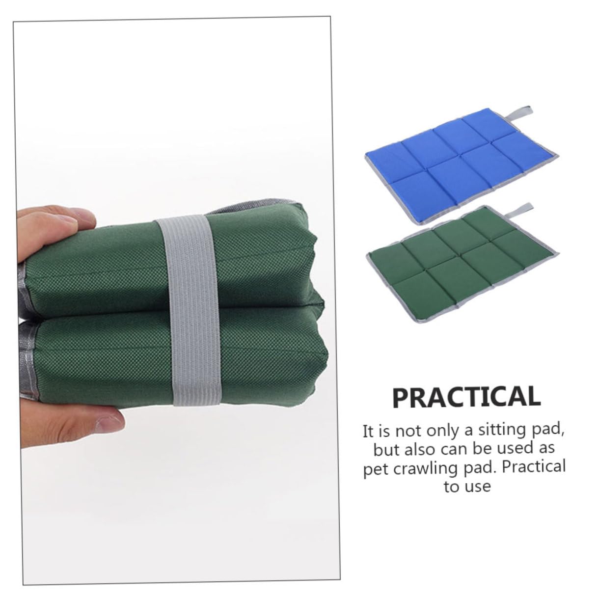 ifundom Cojín A Prueba De Humedad Asientos Almohadillas Almohadilla del Asiento Exterior Cojines para Acampar Almohadilla para Silla De Camping Algodón Perlado 2 Piezas X 4