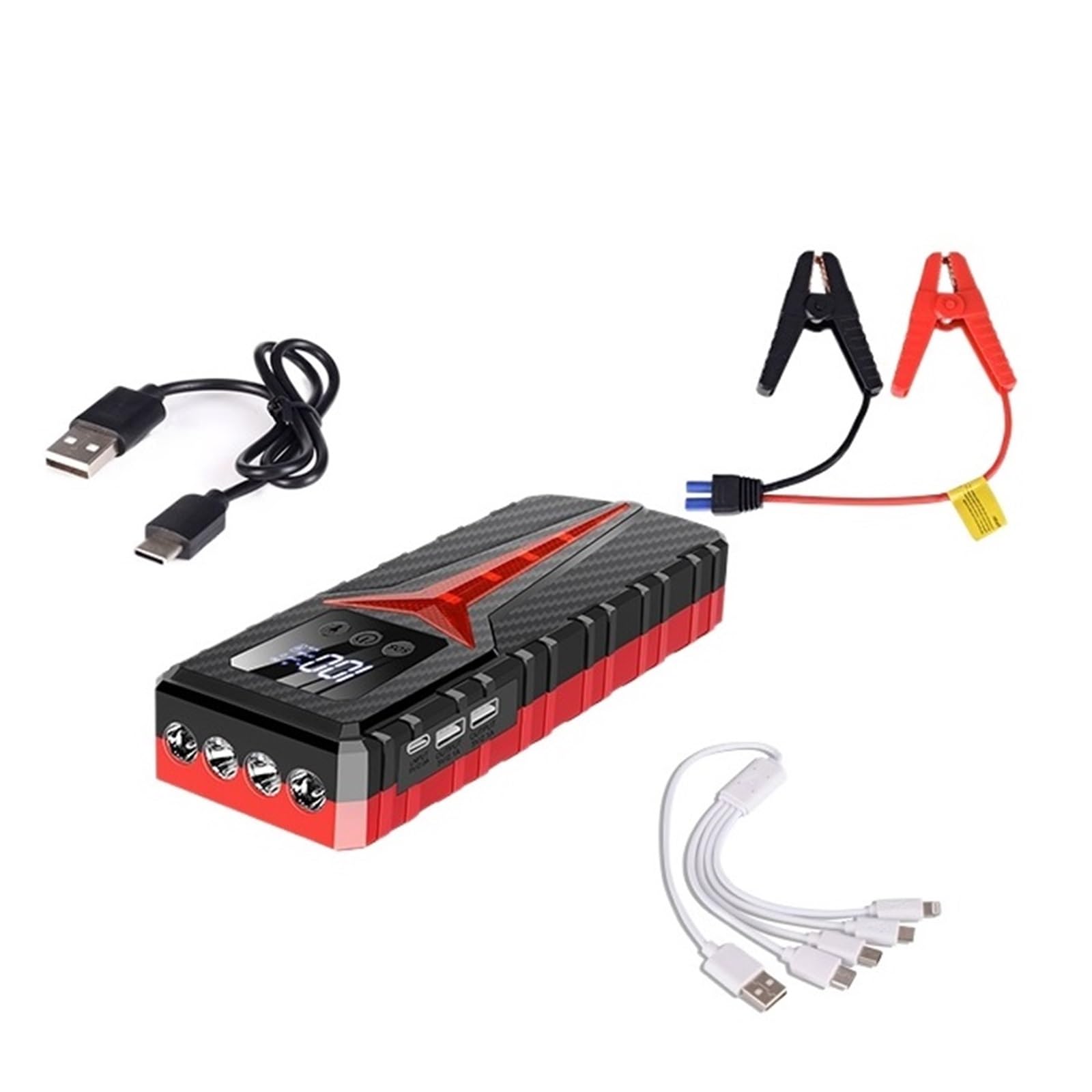 Avviatore di Emergenza for Auto 8000A Caricabatteria Emergenza Power Bank Booster for Veicoli A Benzina E Diesel 12V(Color:Standard)