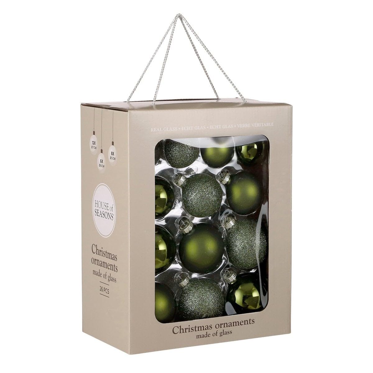 Weihnachtskugeln Set Enthält Glas, Dekorativ Und Vielseitig, Weihnachtsbaum Dekoration, Christbaumschmuck, Für Weihnachtsbaum Wohnzimmer Schlafzimmer Esszimmer, Dunkelbraun, 26 Stück, Ø7.0.6.0.5.0 cm