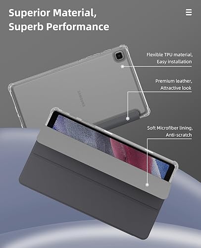 Miniatura 4 de MoKo Funda para Samsung Galaxy Tab A7 Lite de 8.7 pulgadas 2021 (SM-T225T220T227), funda inteligente delgada y ligera con soporte triple con TPU
