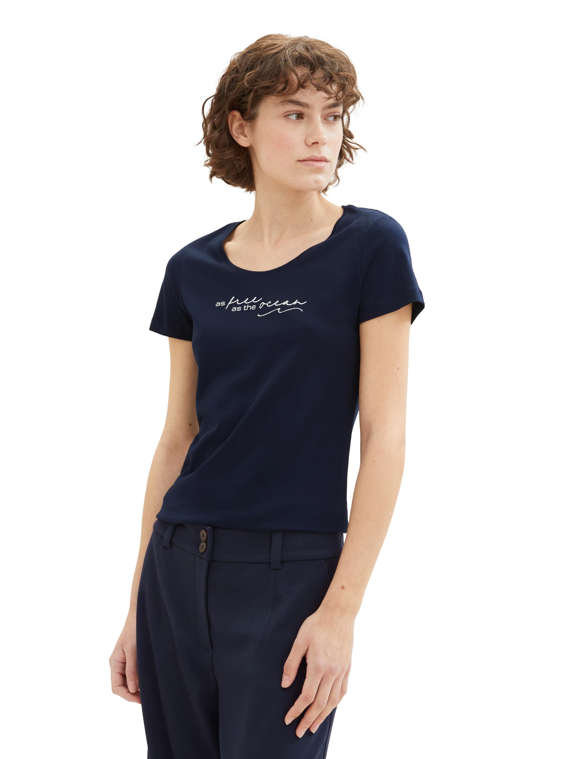 Tom Tailor Women's 10668 - Sky Captain Blue T-Shirt, Xl