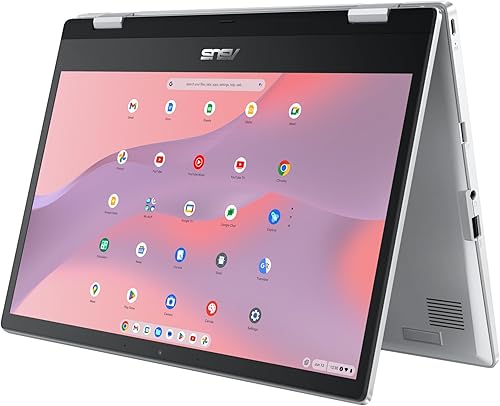 ASUS Chromebook Flip CX1 Laptop convertible, pantalla táctil FHD NanoEdge de 14 pulgadas, procesador Intel Celeron N4500, almacenamiento eMMC de 128