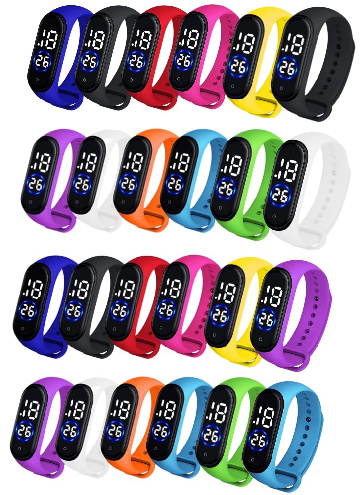 LEMONADE - Return Gift Items - Multicolor Unisex Silicone Digital LED Band Wrist Watch for Boys & Girls (Pack of 24) (B06XWXGGQ1) Amazon Price History, Amazon Price Tracker