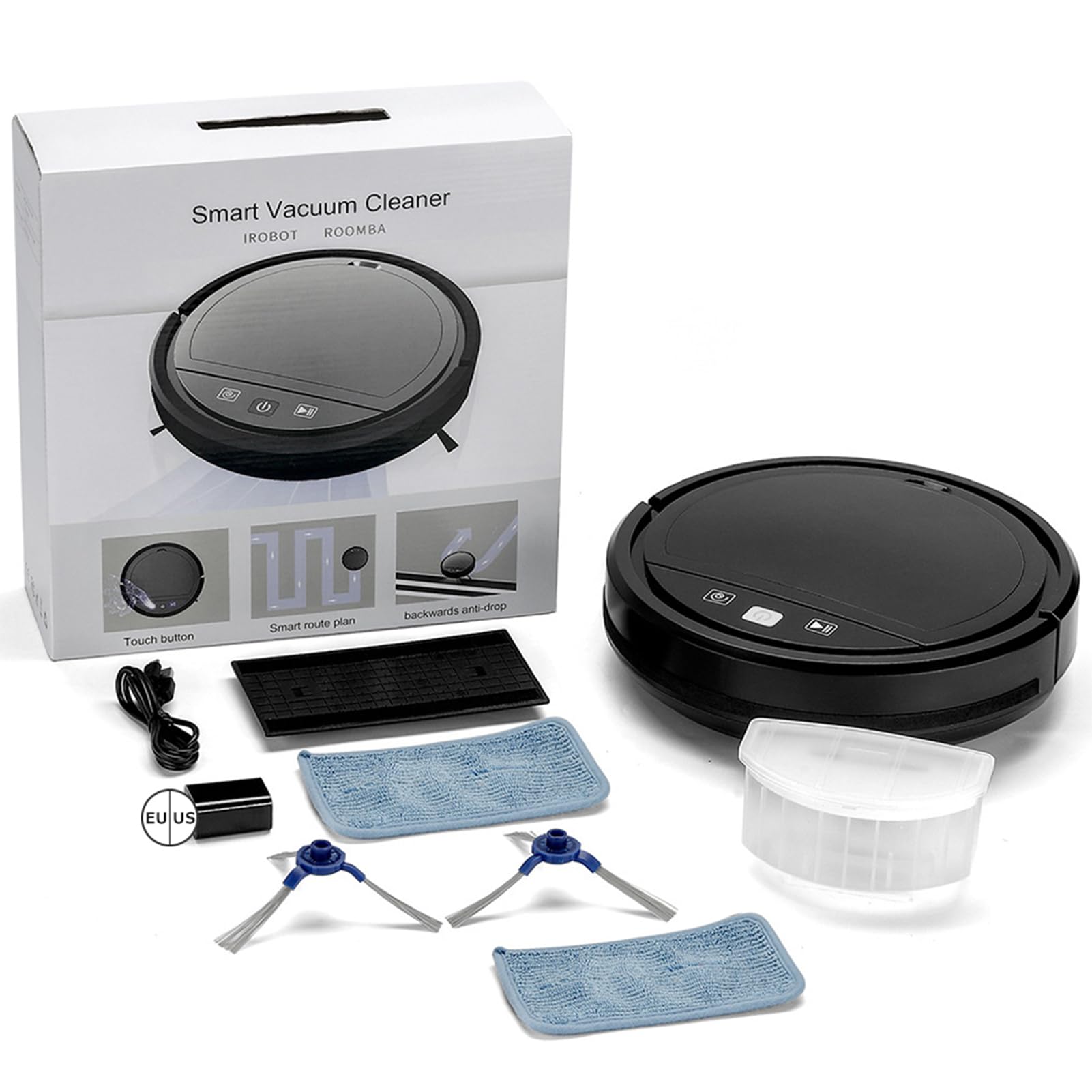Robot Próżnia i Mop, Robot Mop App Pilot Control 2500PA Super Sedction Smart Sweper Gospodarstwa Domowego (wtyczka UE)