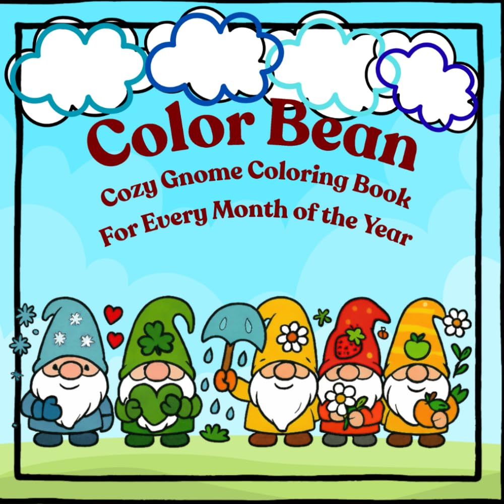 Color Bean: Cozy Gnome Coloring Book