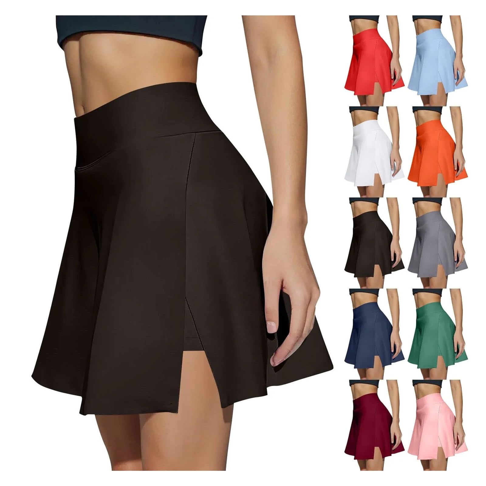 Tennisrock Damen Frauen Sport Rock Casual Hohe Taille Gym Quick Dry Mini Röcke Einfarbig Kurze