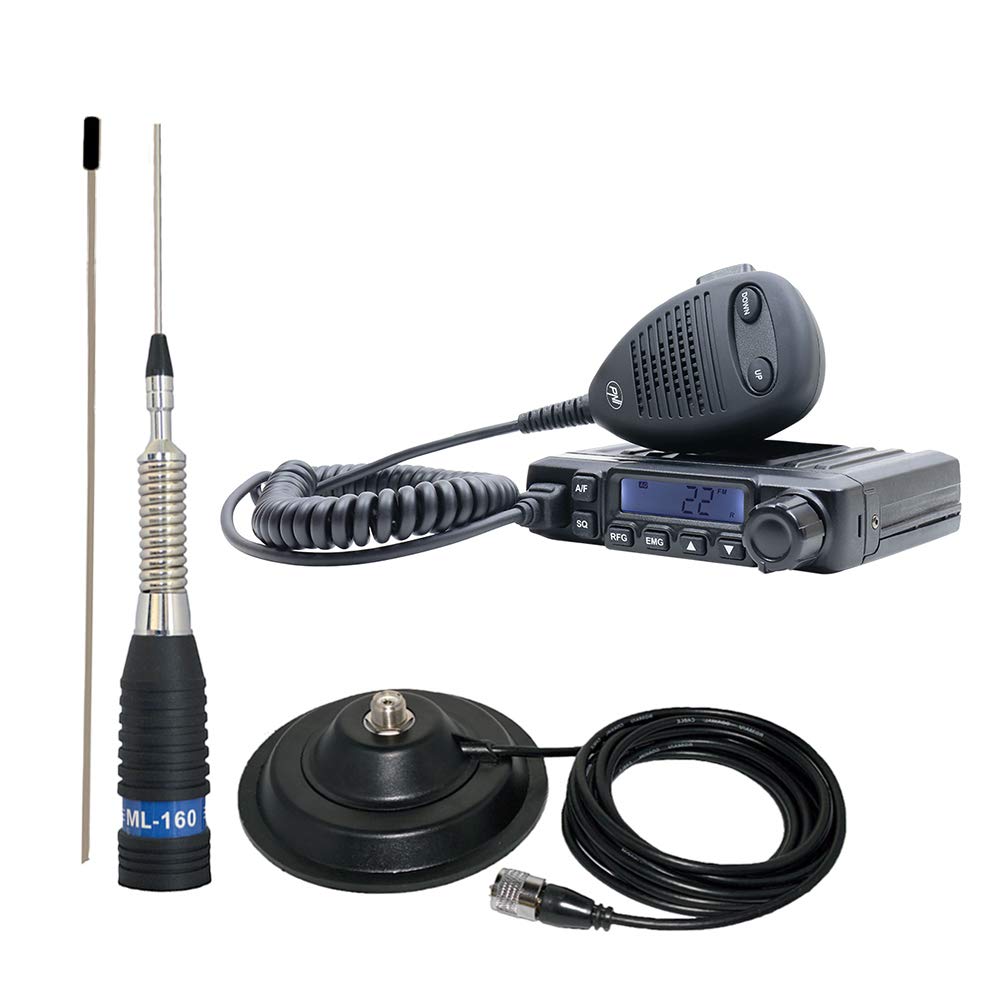 PNI Radio CB Escort HP 6500 ASQ avec antenne CB ML160 avec Base magnétique