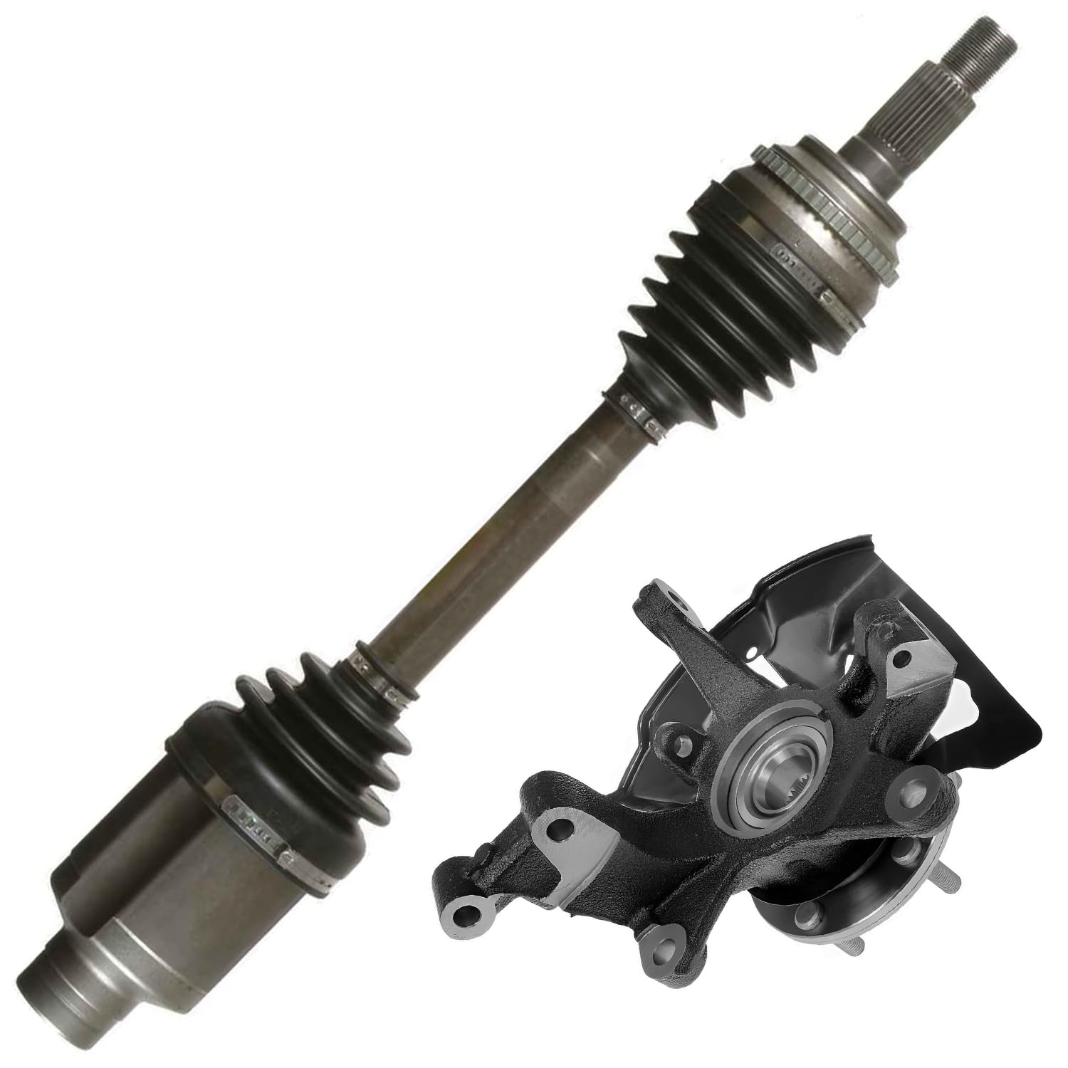 Detroit Axle - Front Right Steering Knuckle Kit for 2007-2011 Mazda CX-7