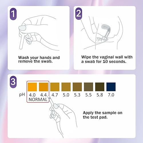 Miniatura 5 de Kit de prueba de pH de salud vaginal, equilibrio de pH Bv en casa para mujeres y kit de prueba de infección por hongos. Probador de pH vaginal