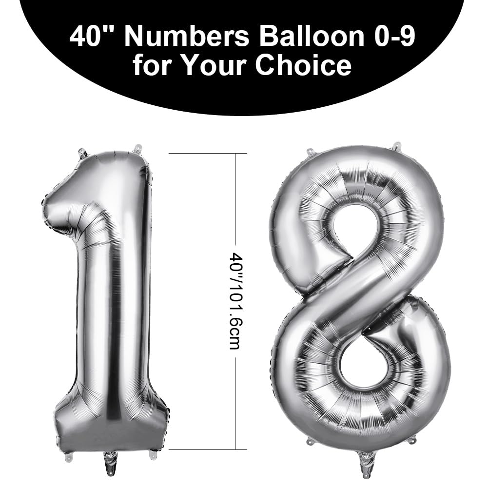 Le ballon d'anniversaire OFFCUP 18 Ans Argent, une décoration imposante pour célébrer les moments importants.