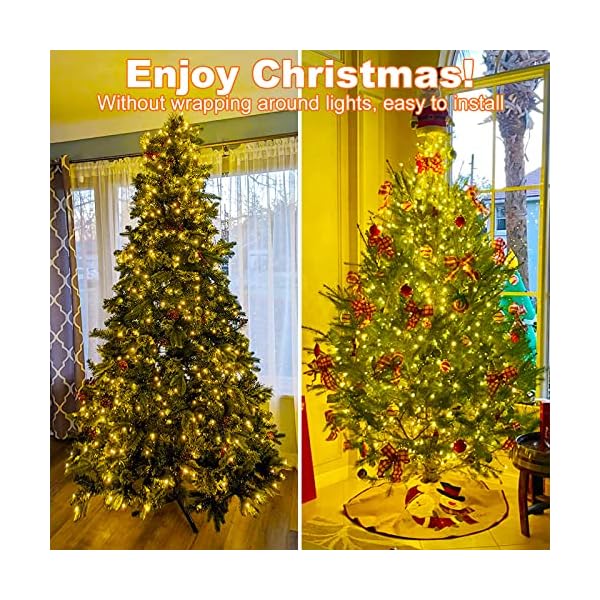 HATMIG Christbaumbeleuchtung, Timerfunktion 400LEDs 2m 16 Stränge 8 Leuchtmodi LED Lichterkette Weihnachtsbaum… – Bild 8