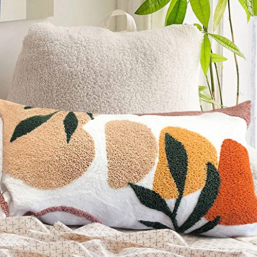 Molili Abstract Boho Throw Pillow Covers,Minimalism Tufted Decorative Lumbar Cushion Case Pillowcase For Couch Sofa Bedroom Living Room Farmhouse(12×20Inch) #TOP6