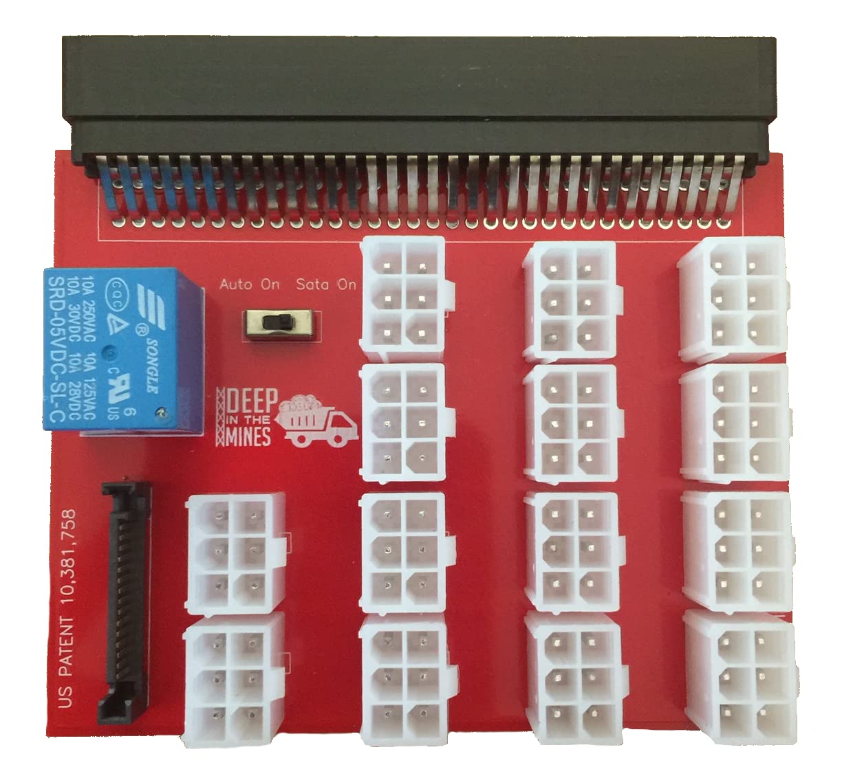Deep In The Mines 1200w/750w PSU Breakout Board 14 PCI Connectors Auto ON and Sata ON 1 Year Warranty Compatible with DPS-1200FB, HSTNS-PD11, 438202-