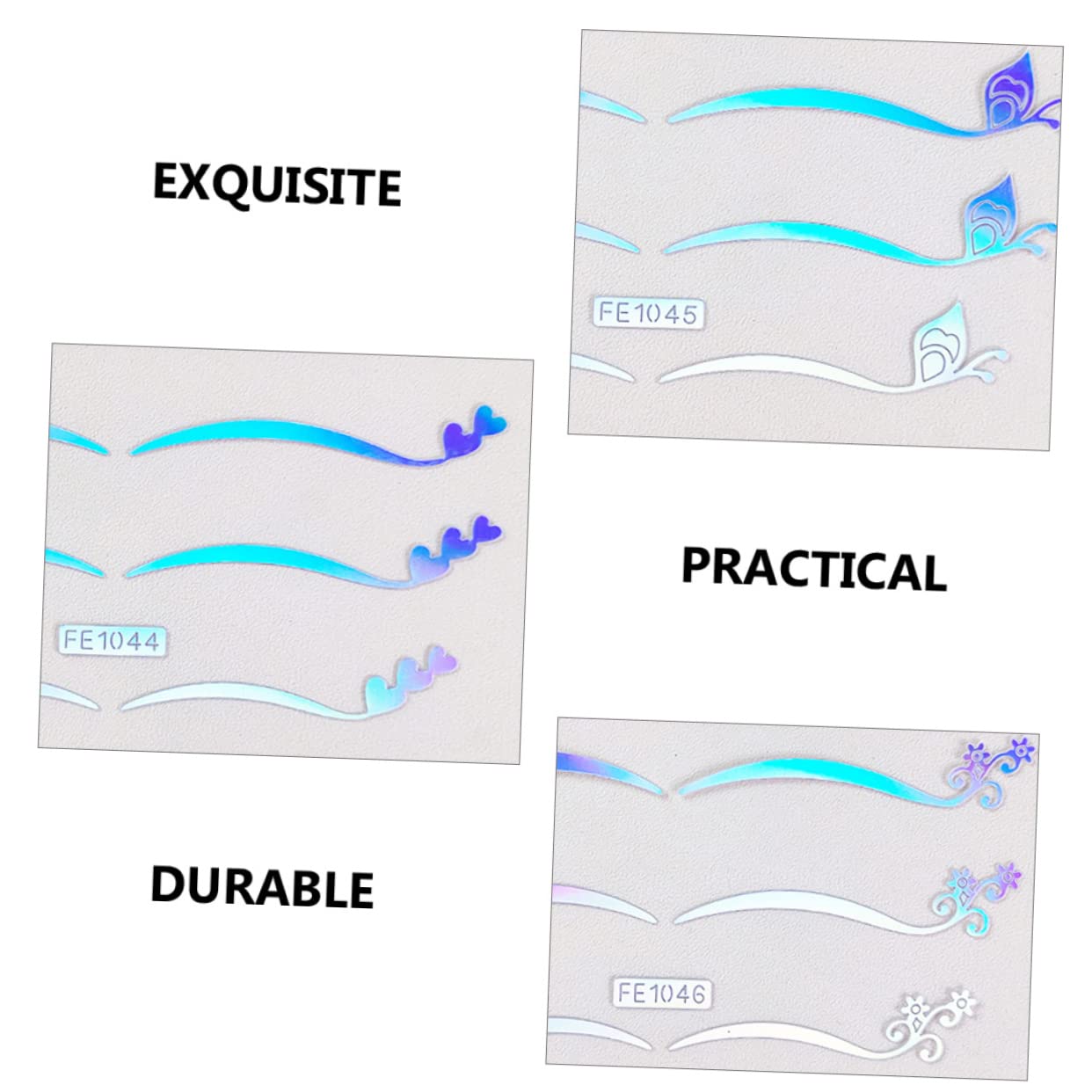 Didiseaon 24fogli Adesivi Per Stickers Per Ombretto e Eyeliner Temporanei Decorazioni Per Cosplay e Speciali Facili Applicare Design e