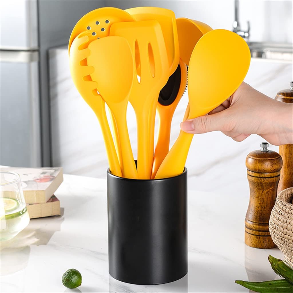 Strumenti da Cucina in Silicone Set Set Strumenti di Cottura Utensili Set Spatula Resistente al Calore Spatula Spatula Spoon con Scatola di Immagazzinaggio