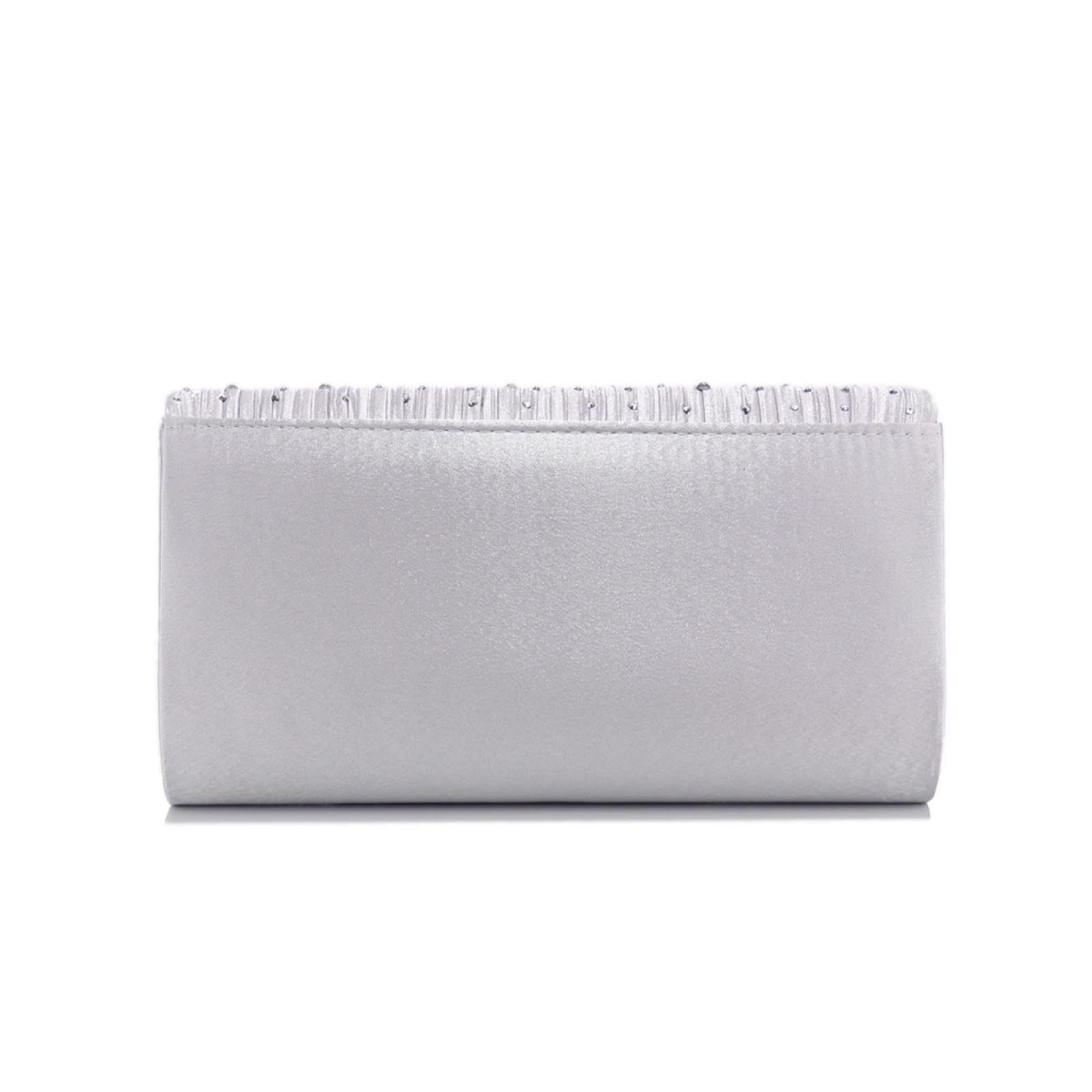 Abendtasche Damen Clutch Frauen Satin Abend Tasche Silber Clutch Taschen Kette Schulter Glitzer Elegante Handtasche Für Hochzeit Braut Geldbörse