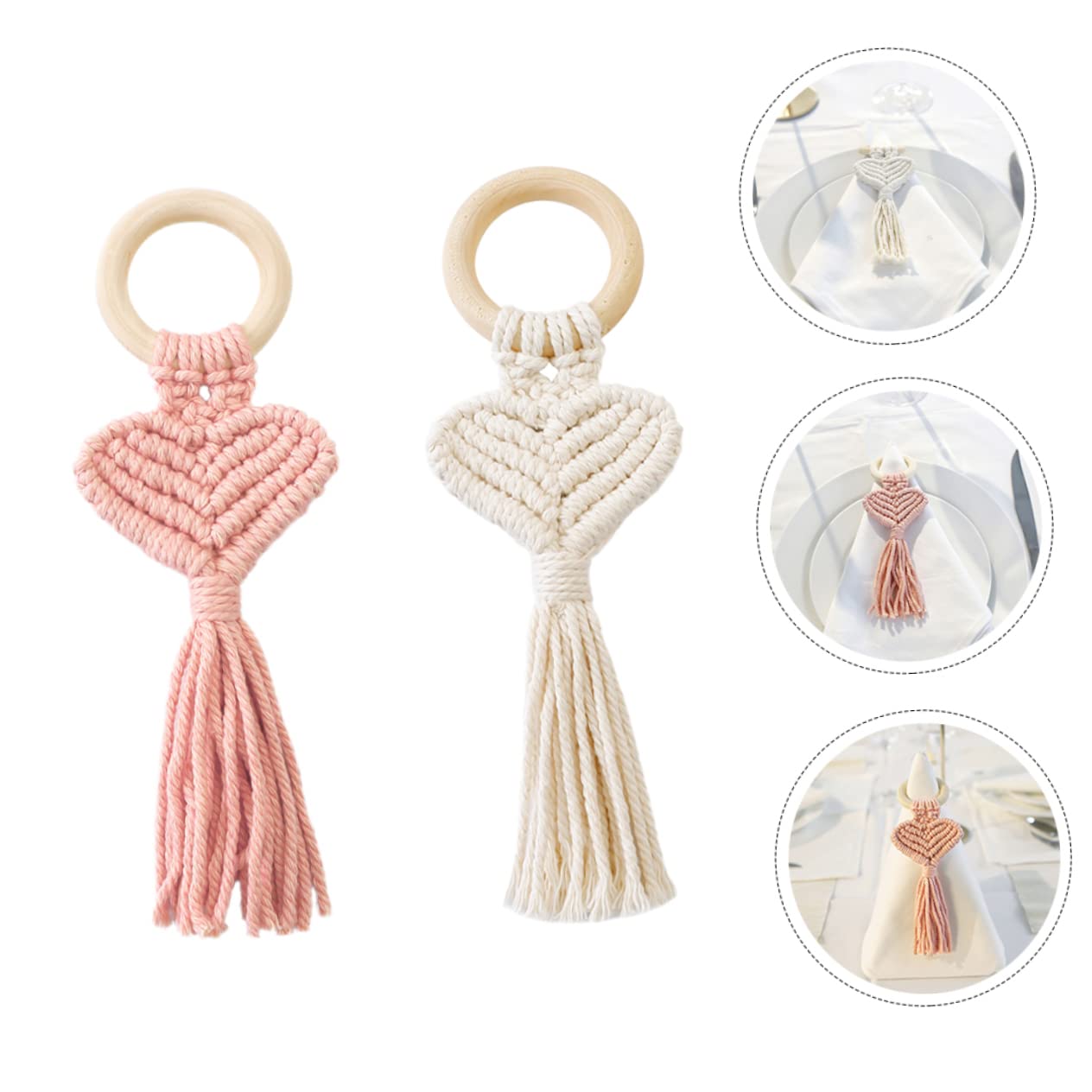 ABOOFAN 5 Set Di Fibbie Per Tovaglioli Porta Tovaglioli Decorativi A Forma Di Cuore Elegante Decorazione Da Tavolo Per Feste 2 Pezzi * 5