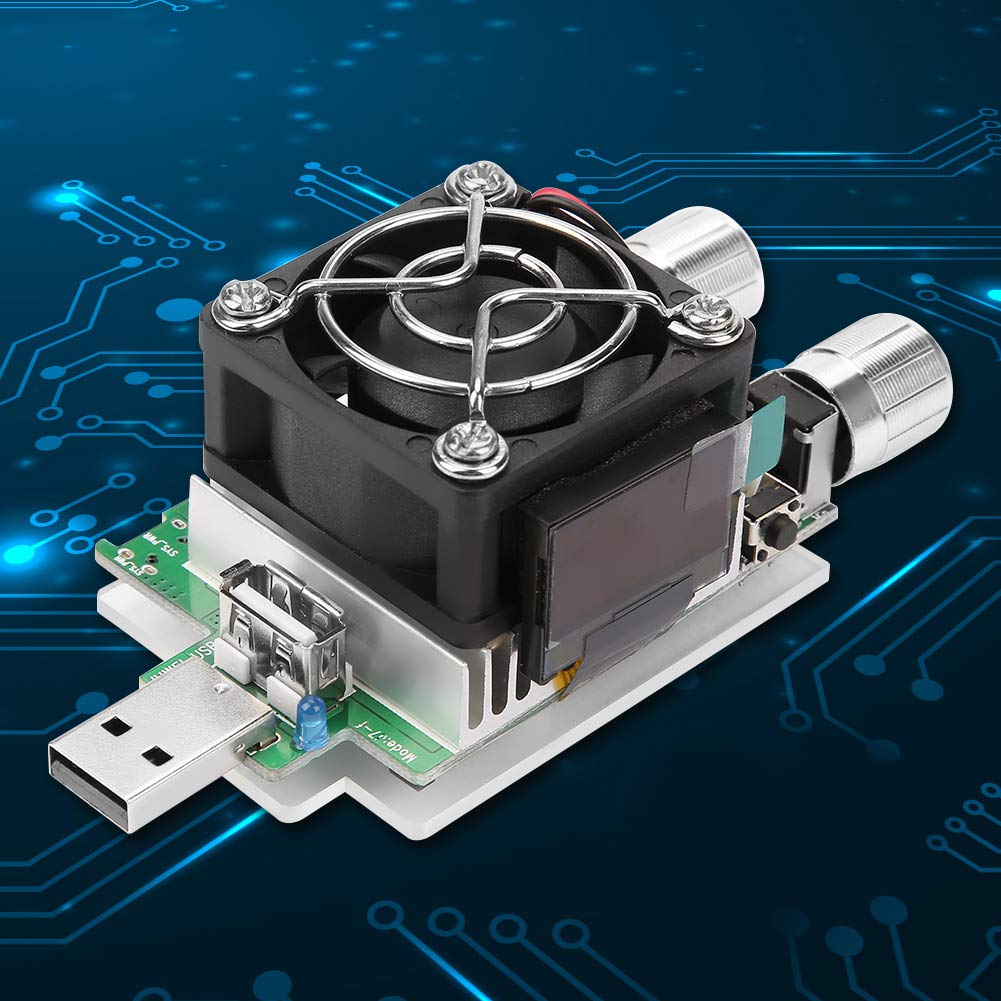 Tester di Carico USB Ld35, Yosoo Tester di capacit¨¤ di Tensione della Batteria di Carico Elettronico a Corrente Costante USB Regolabile da 35 W con Display LCD