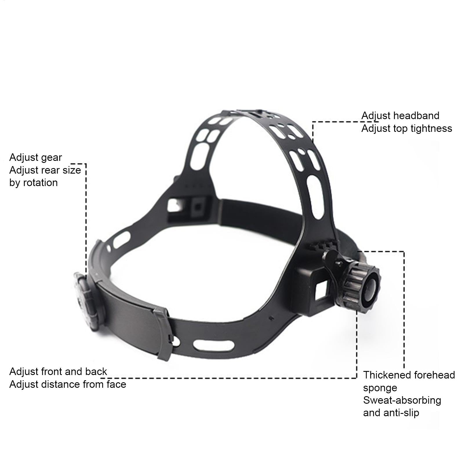 Copricapo Regolabile Per Casco Da Saldatura - Fascia In ABS Per Caschi A Foro Quadrato, Ricambio Universale