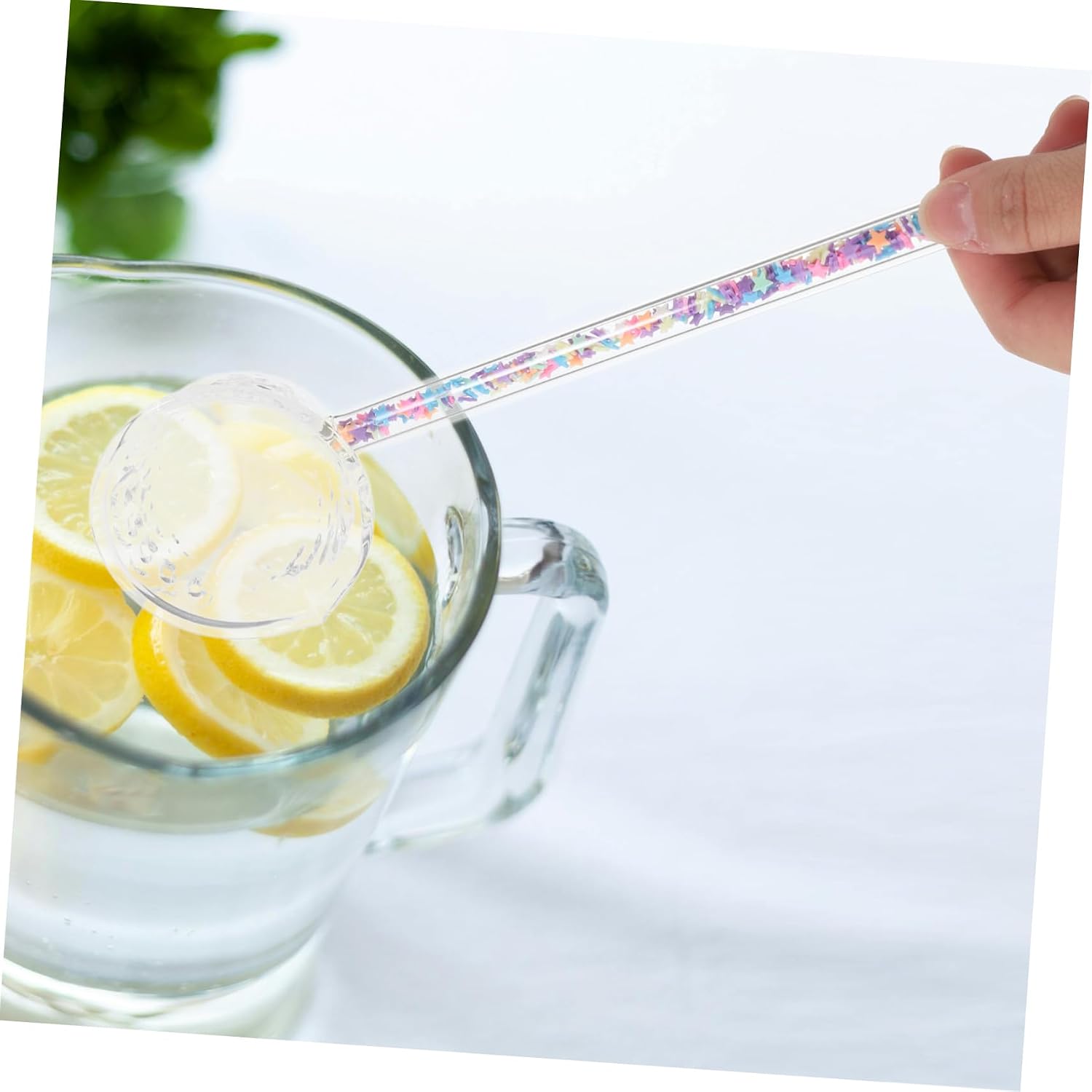 Japanese Colorful Borosilicate Glass Tea Spoon Handheld Decorative Ladle for Loose Tea Serving Spoon for Home Use Dishwasher Safe