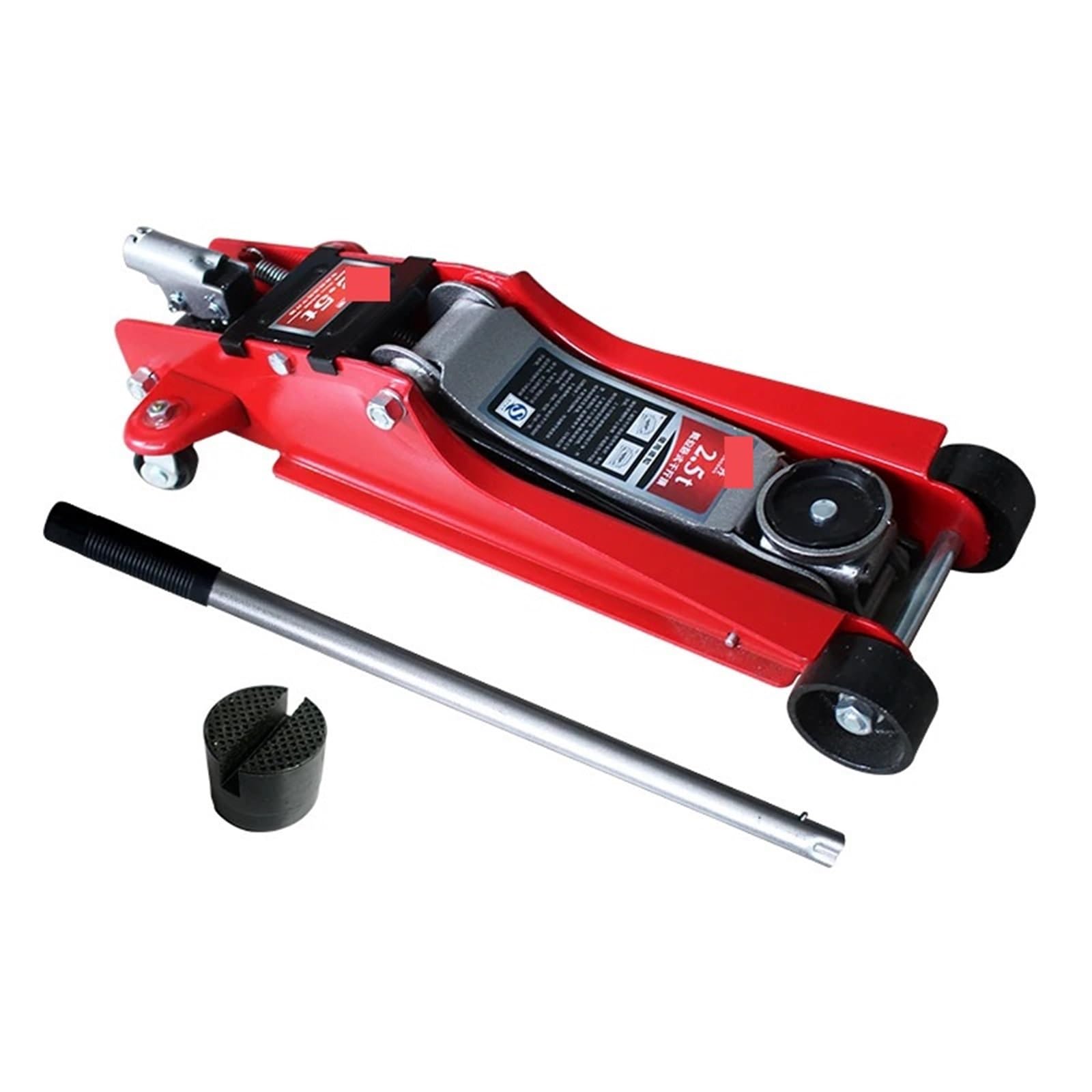 QUSYZD Hydraulic Jack Vehicle Mounted Portable 2.5-Ton Low Horizontal Hydraulic Lifting Jack Wheel Off-Road Sedan Tire Repair Tool,Rosso-1