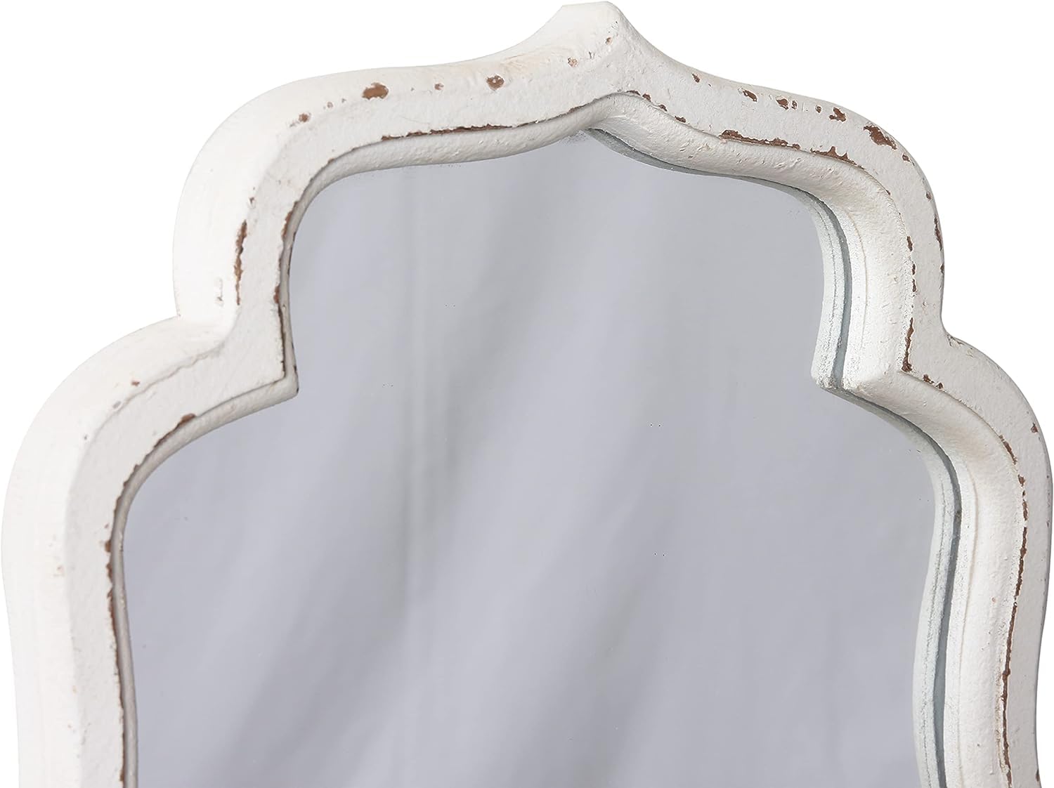 Lzuso Rustiek houten frame wandspiegel rechthoek boerderij decor vintage hangende spiegels voor muur thuis entree slaapkamer badkamer dressoir woonkamer klein 40 x 30 cm