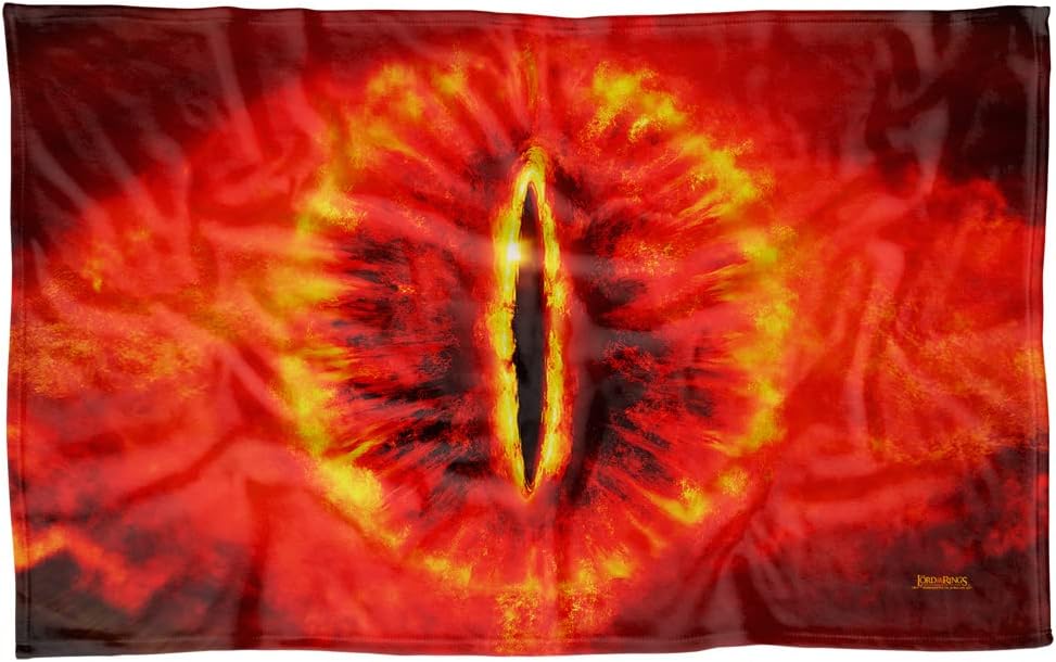 LOGOVISION The Lord of The Rings Blanket, 36"x58" Eye of Sauron Fleece Blanket