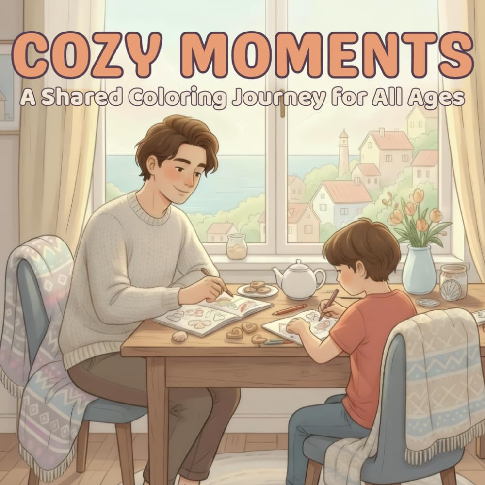 Cozy Moments: A Shared Coloring Journey for All Ages