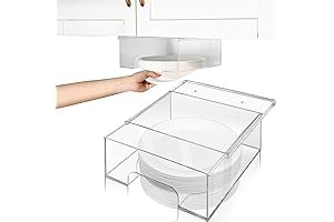 9 Inch Paper Plate Dispenser Acrylic Plastic Plate Dispenser for Kitchens