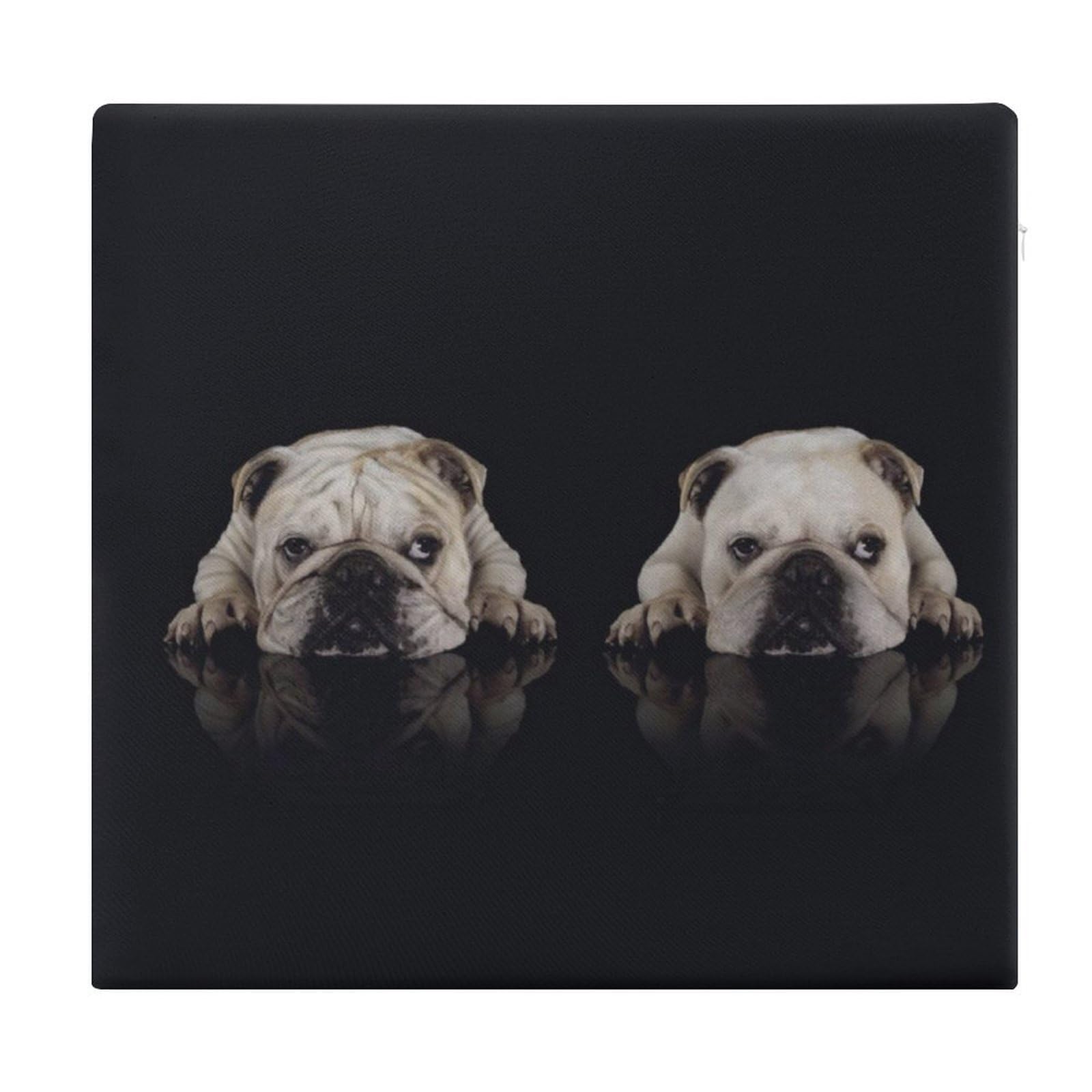 JZemdybill Chair Pad, Funny Dog Bulldog Seat Pad, Square Chair Cushion for Yoga Living Room Balcony