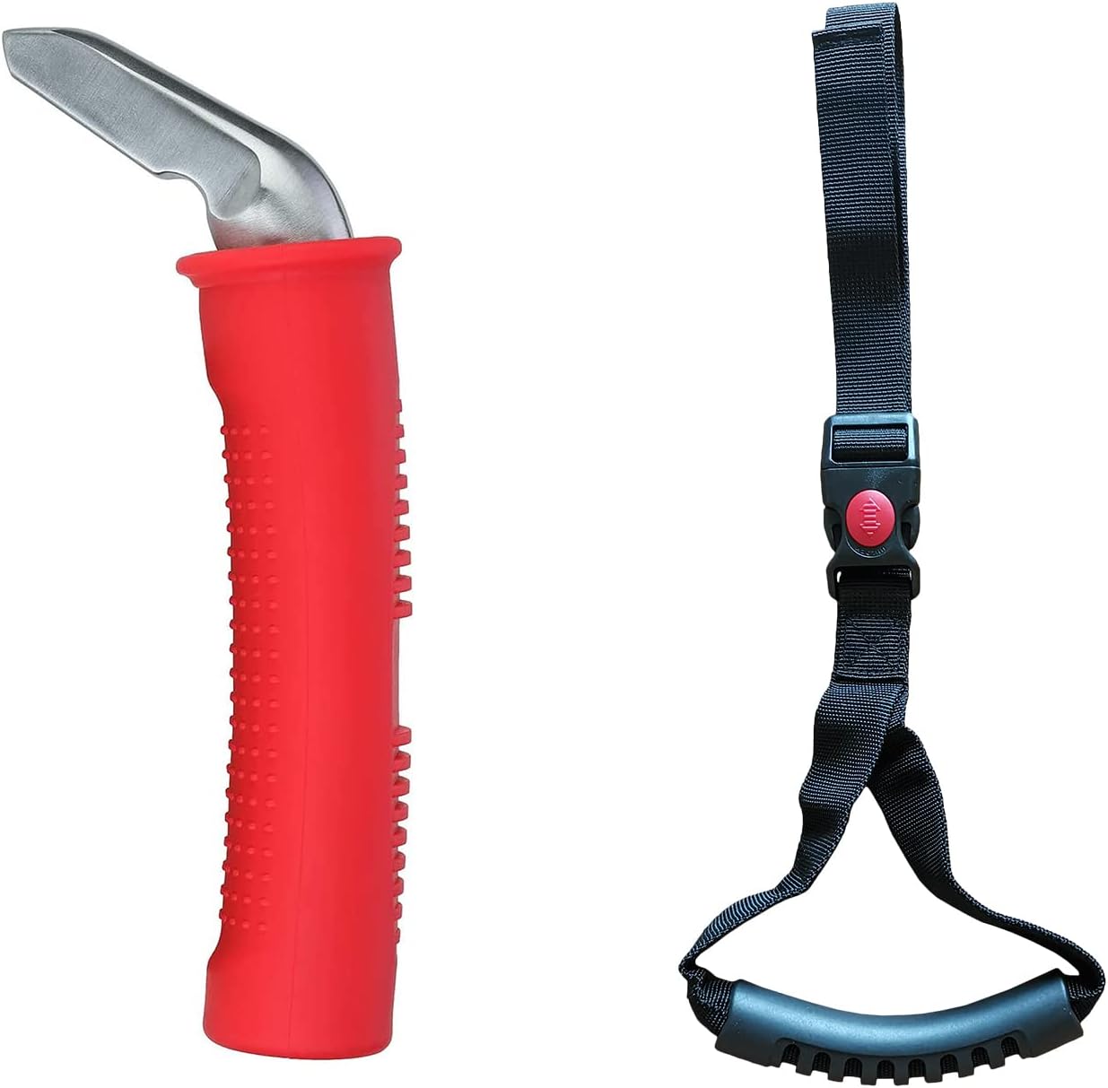 Valorcielo Auto Cane Portable Vehicle Support Handle, Car Door Assist Bar,Supports up to 300 Pounds, Car Door Handle for Elderly (Red and Black)