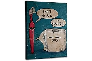 Funny Canvas Wall Art That Will Lighten Up Your Bathroom