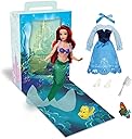 Disney Store Official Ariel Story Doll - 11 Inches - Includes Coloring Book and Additional Dress, Princess Doll in Classic Outfit, Disney Princess Toys for Girls