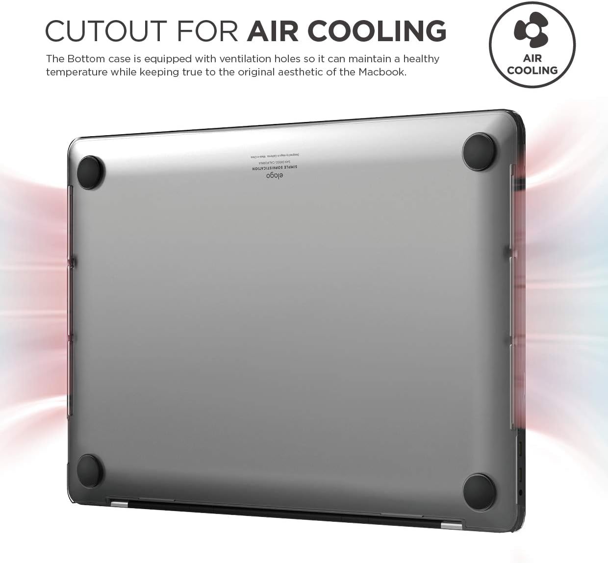 elago Ultra Slim Hard Case Compatible with MacBook Pro 15-inch with Touch Bar [A1990 / A1707][Version 2019/2018/2017/2016][Clear] - Full Protection, Access to All Features