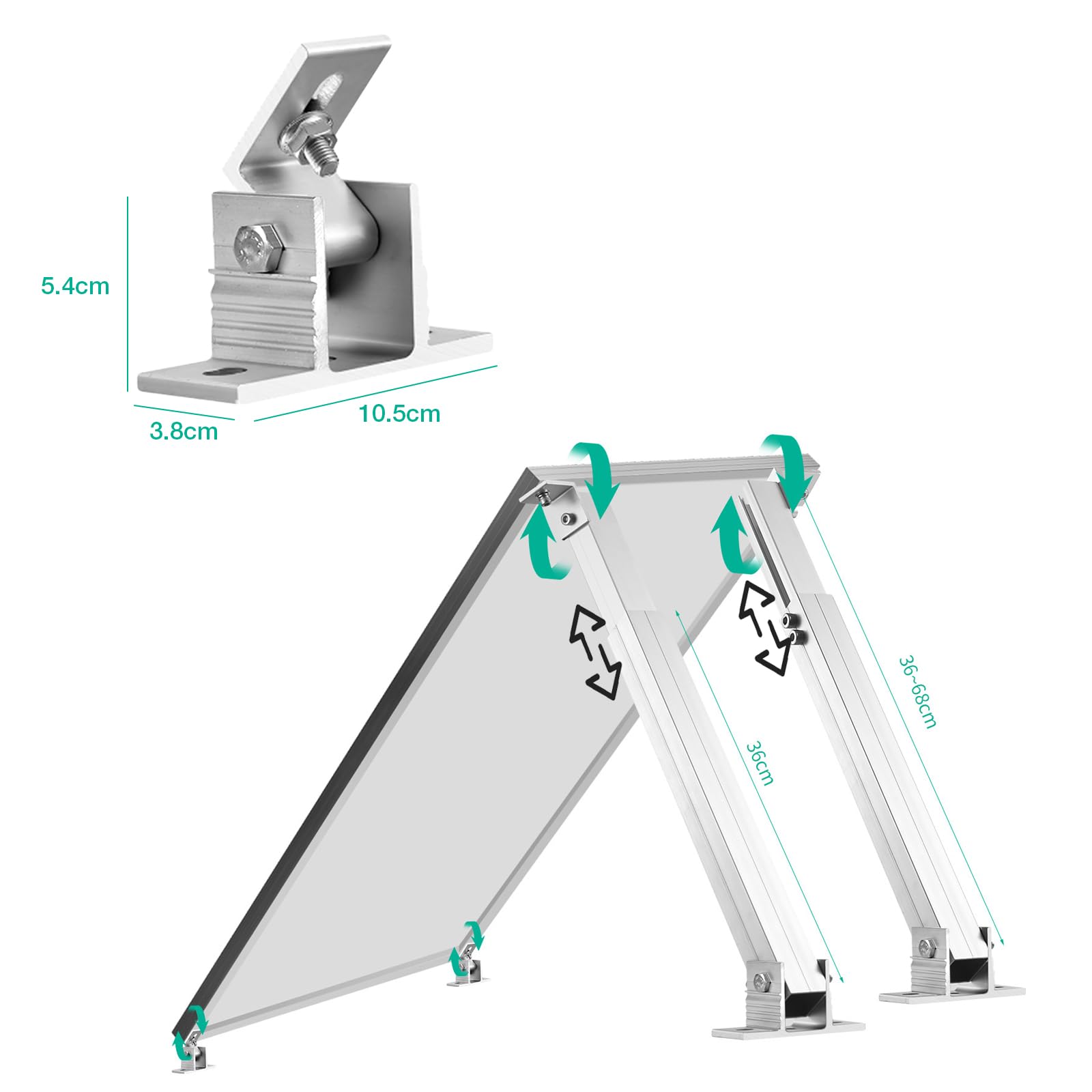 Supporti Pannelli Solari 30mm - Kit 10 Pezzi Per Installazione Camper E Tetti K 673205 - Foto 13