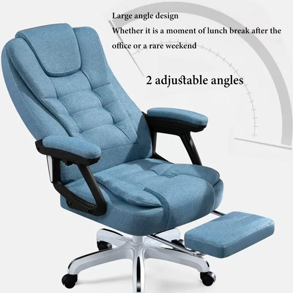 Sedia da scrivania ergonomica riscaldata per ufficio con 7 punti di massaggio girevole con poggiapiedi e lombare per ufficio