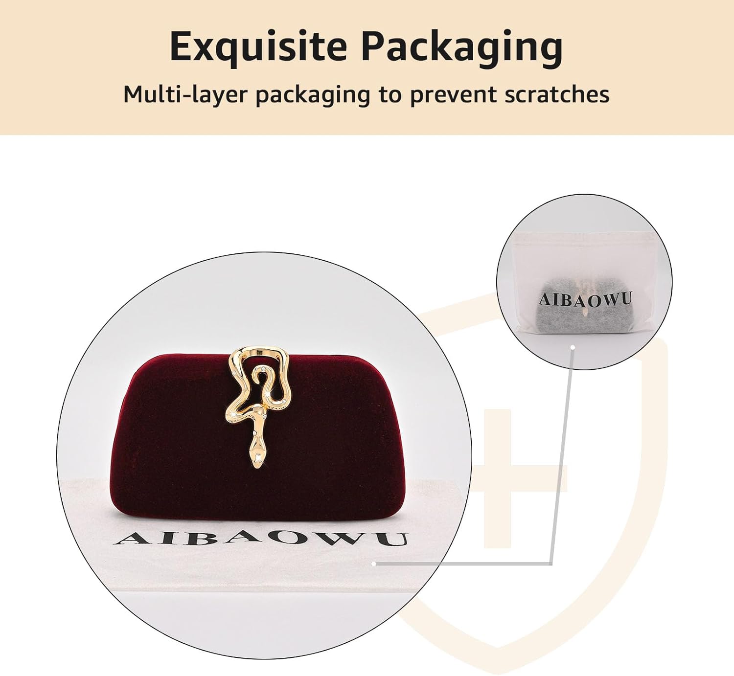 AIBAOWU Evening Clutch Purses for Women Formal Evening Bag for Wedding Clutch Shoulder Bag Cocktail Party - Image 7